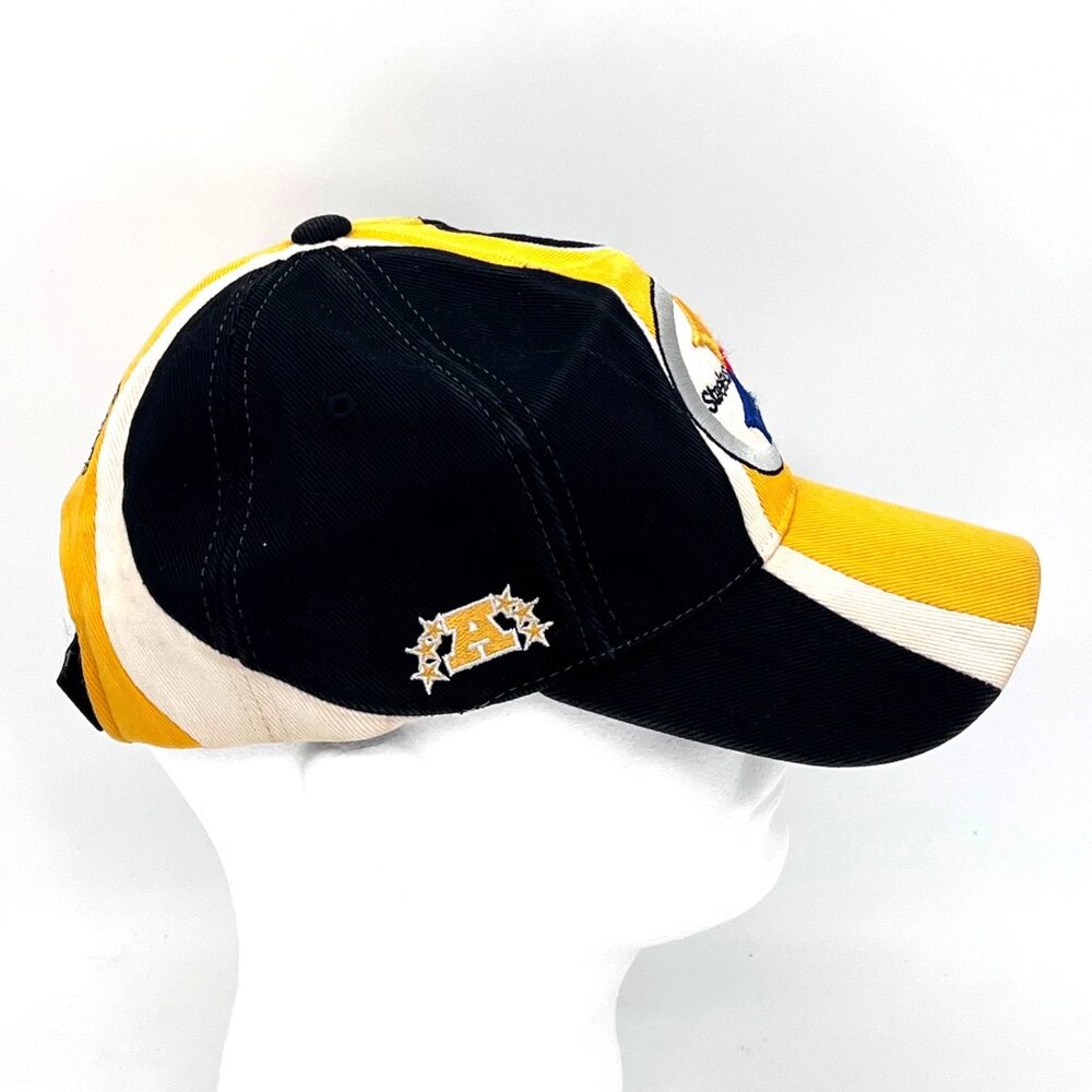 Vintage Pittsburgh Steelers Reebok NFL Equipment Cap OSFA Cotton Black Yellow - Picture 5 of 16